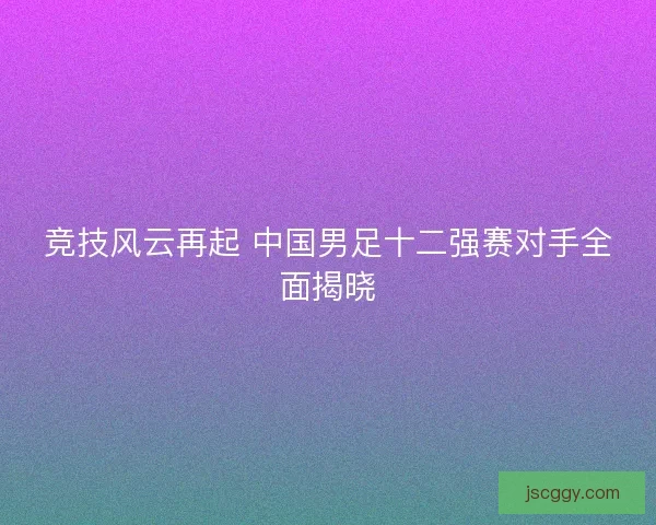 竞技风云再起 中国男足十二强赛对手全面揭晓